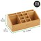 mDesign Bamboo Cosmetic Organizer Storage Center, 12 Sections - Natural